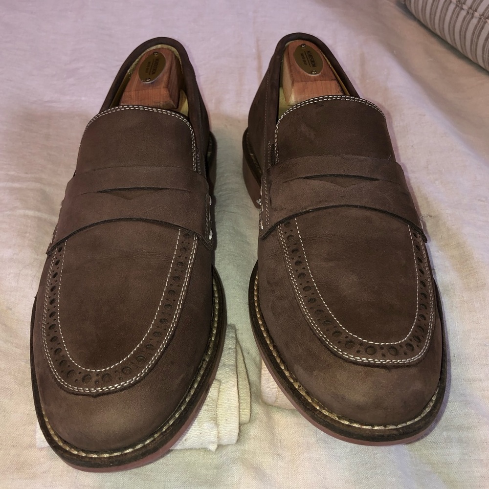 Johnston & Murphy, Men’s, Lt. Brown Suede Leather Loafers, 8 1/2 M
